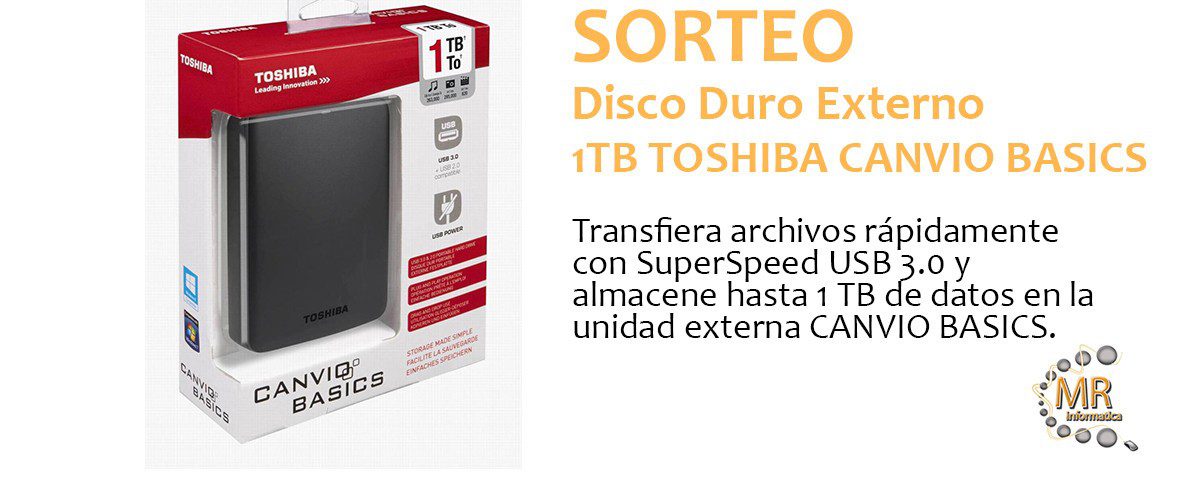MR Informática Marbella Sorteo Disco Duro Toshiba